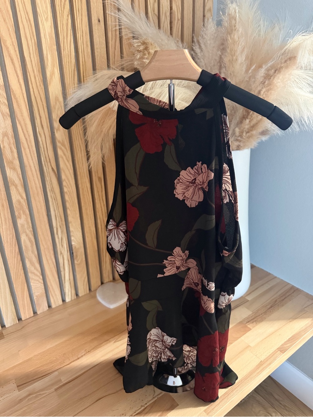 Brand New Halter Blouse with Cold-Shoulder Detail